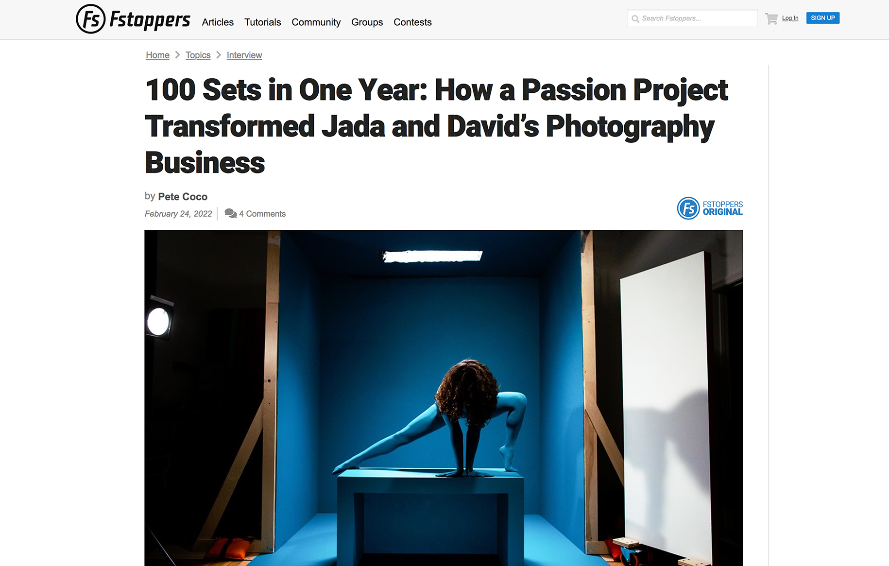 We Were Interviewed on Fstoppers - Jada and David Parrish