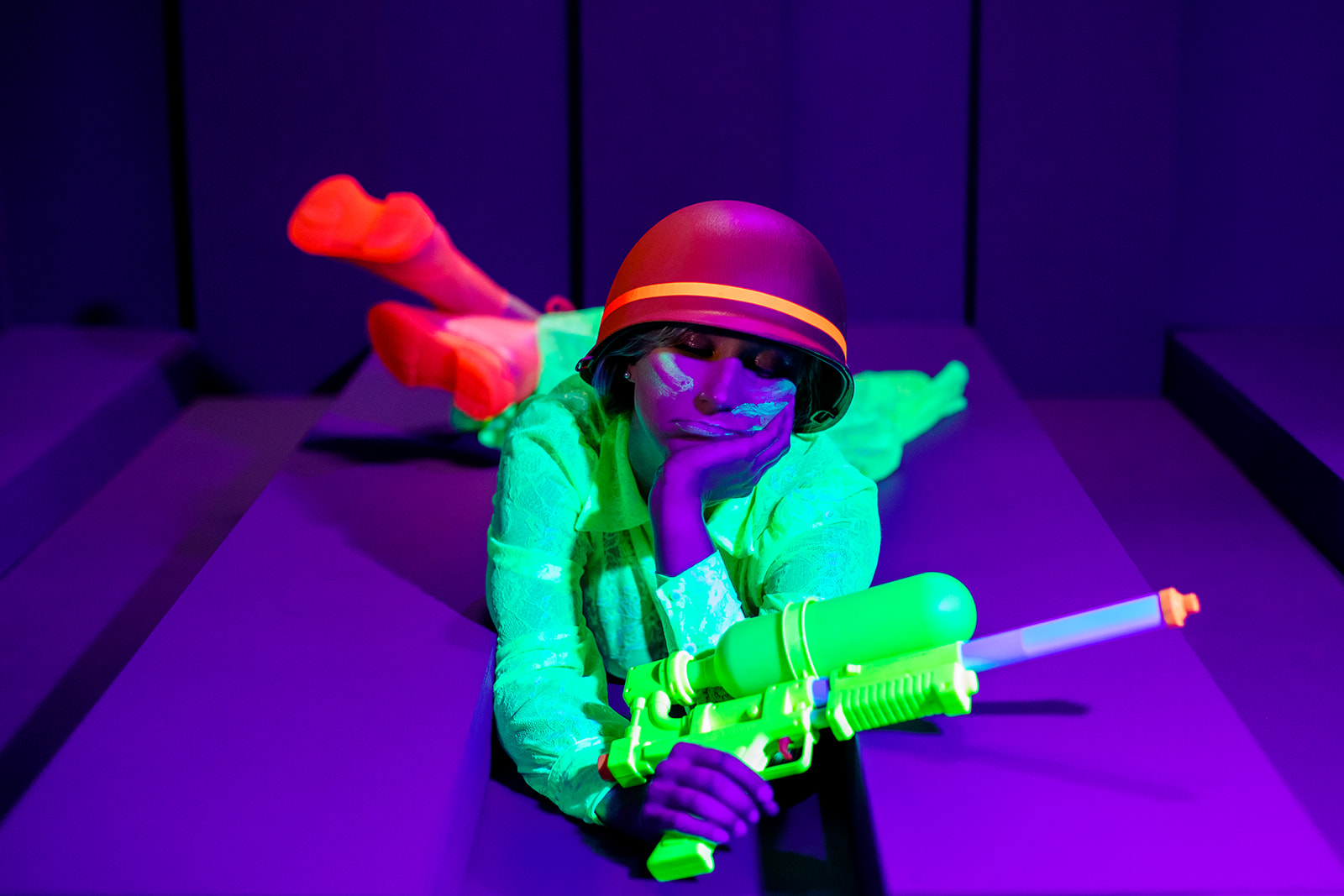 Super Soaker 90s Inspired Neon Military Shoot - Jada and David Parrish