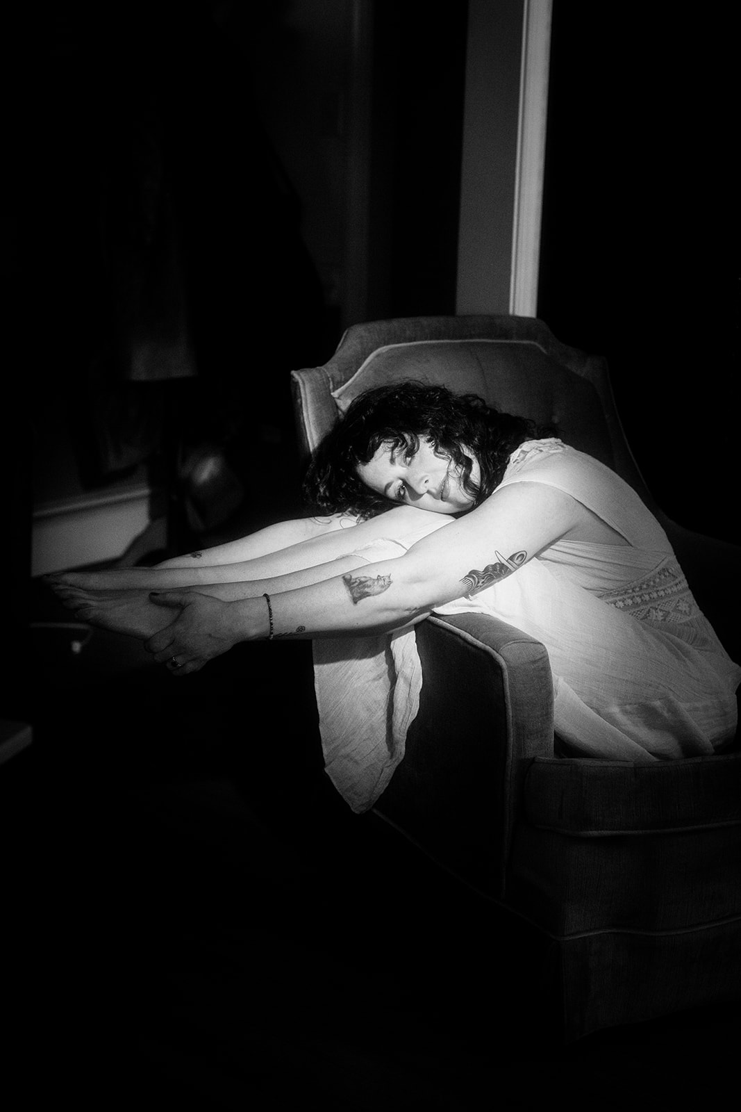 Creating Dramatic Black and White Photos with a Canon R5 and a Nanlite Spotlight in Monochrome Mode - Jada And David Parrish