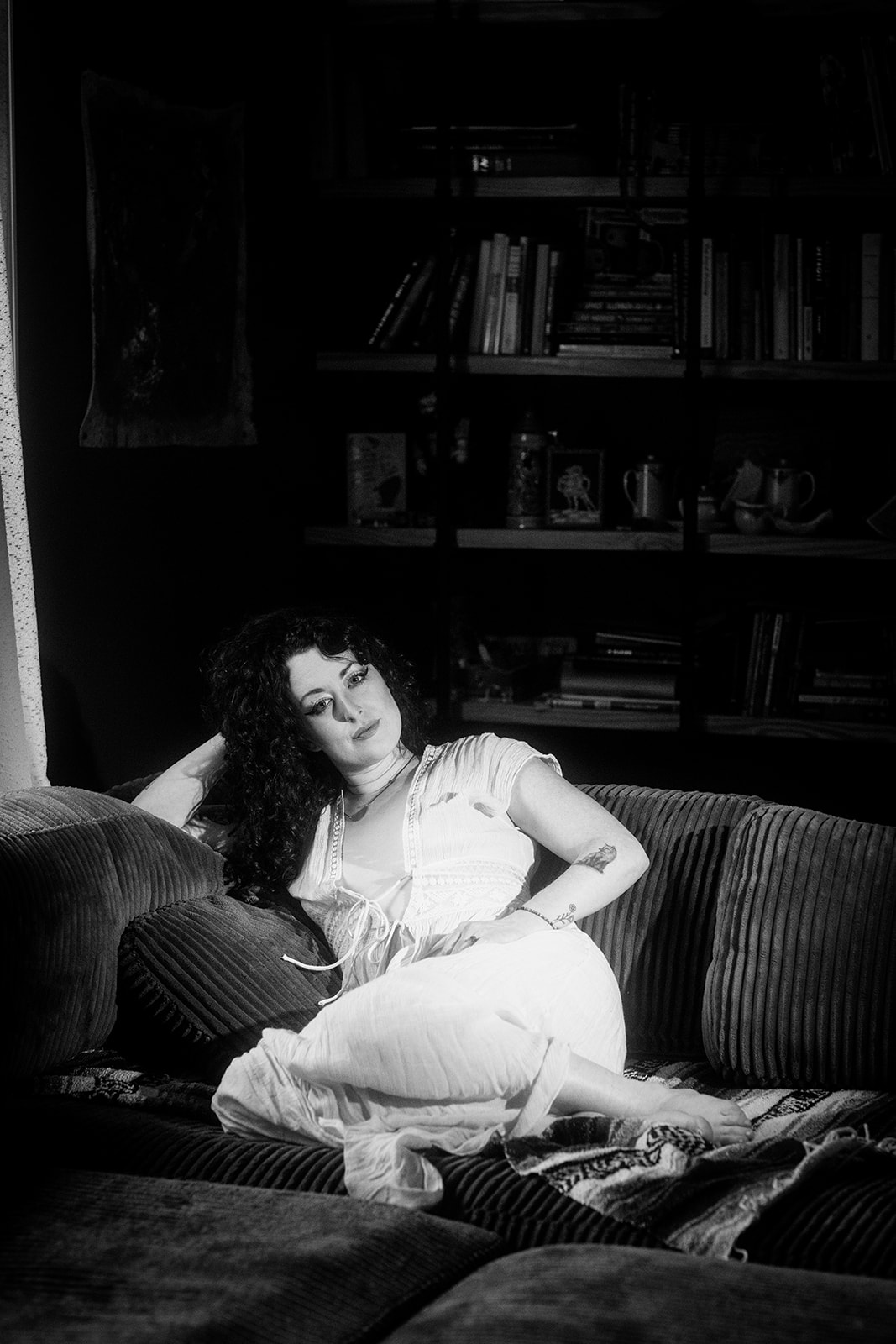 Creating Dramatic Black and White Photos with a Canon R5 and a Nanlite Spotlight in Monochrome Mode - Jada And David Parrish