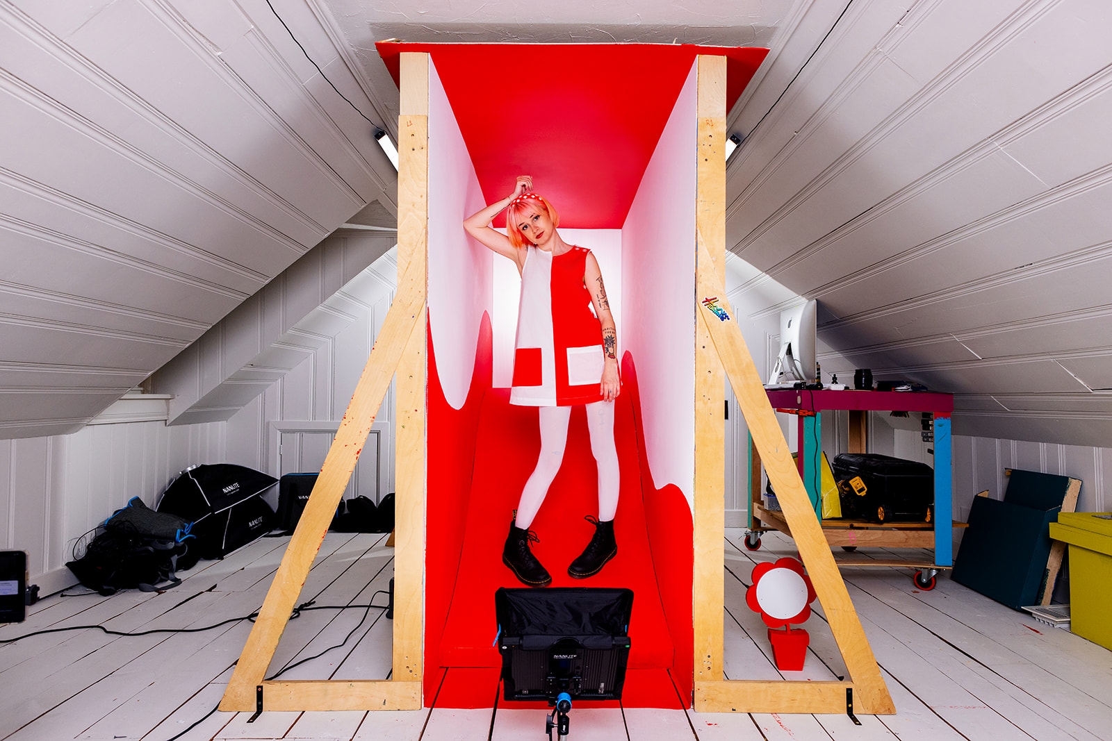 Attic Series Set 3 | Building a Slide Photo Set in Our Attic - Jada And David Parrish