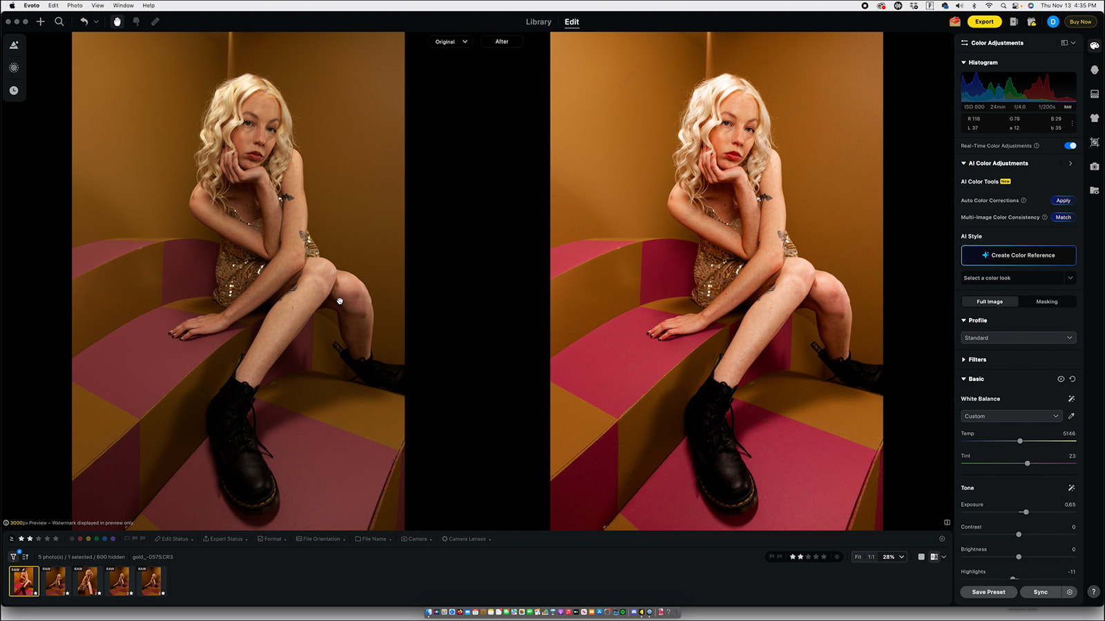 How We Edit an Entire Photoshoot in Minutes Using Evoto - Jada And David Parrish