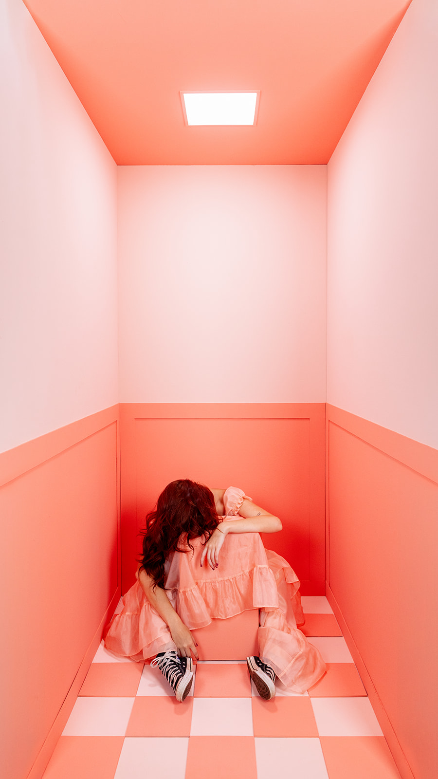 Monochromatic Pink Room Set Design and Conceptual Photoshoot - Jada And David Parrish