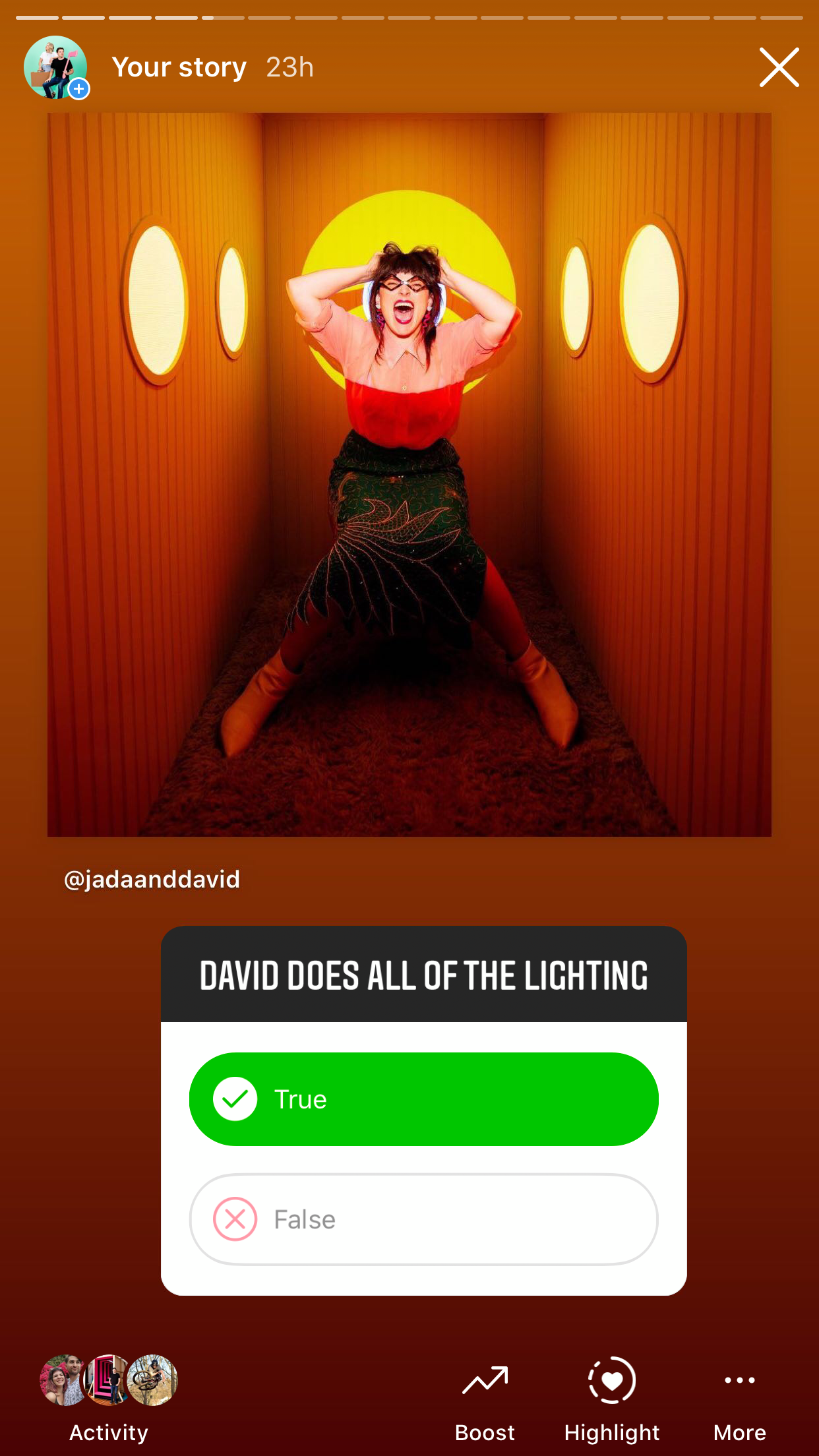 Instagram True or False Answers - Jada And David Parrish