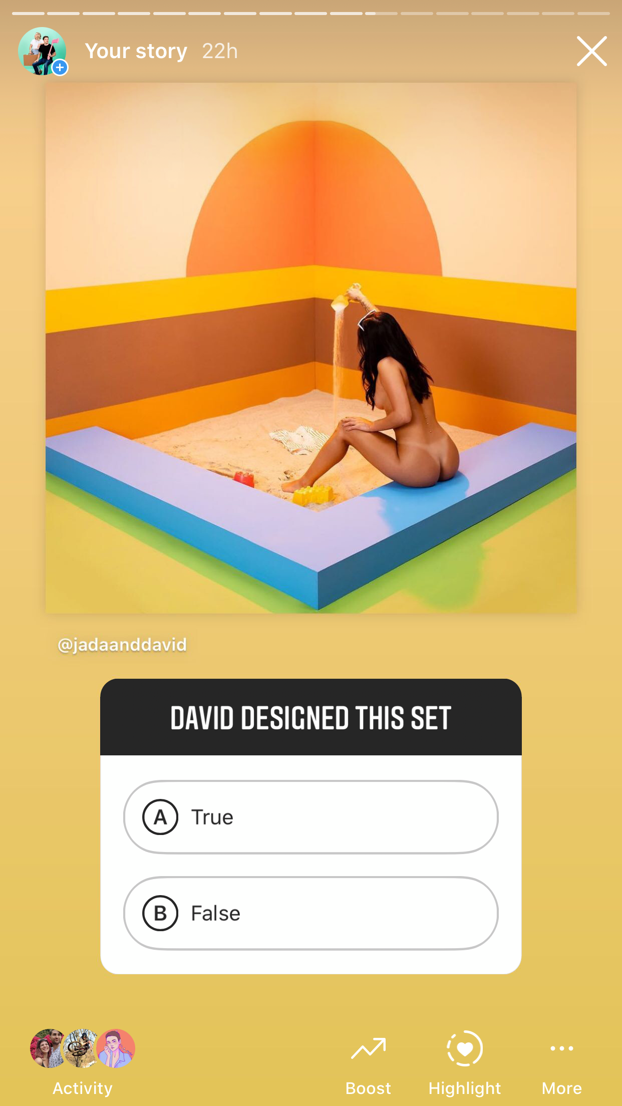 Instagram True or False Answers - Jada And David Parrish