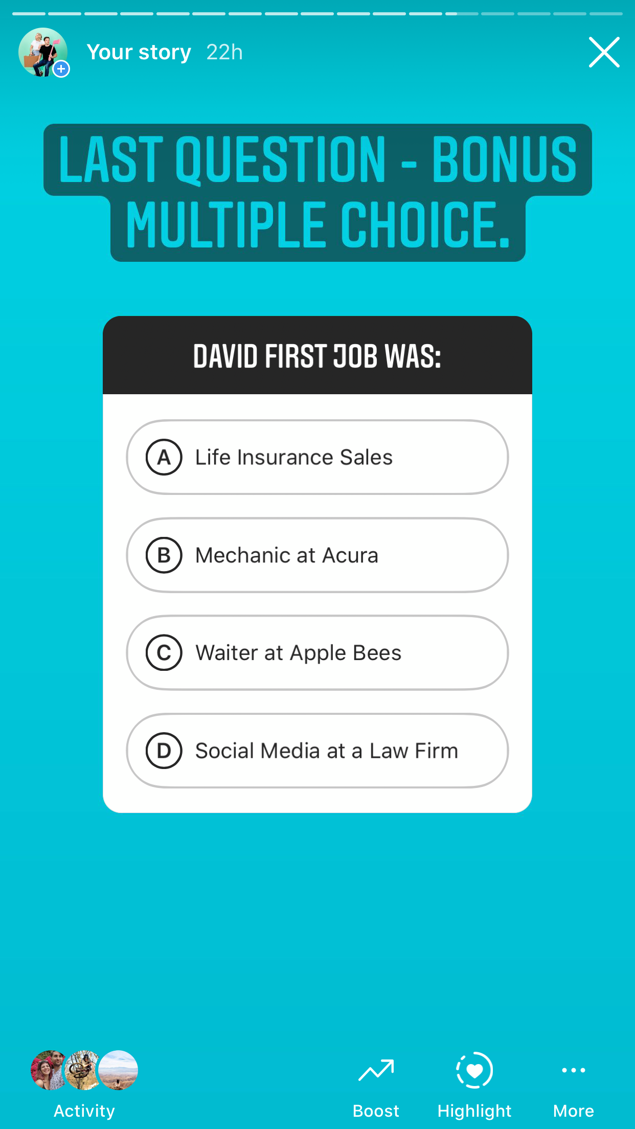 Instagram True or False Answers - Jada And David Parrish
