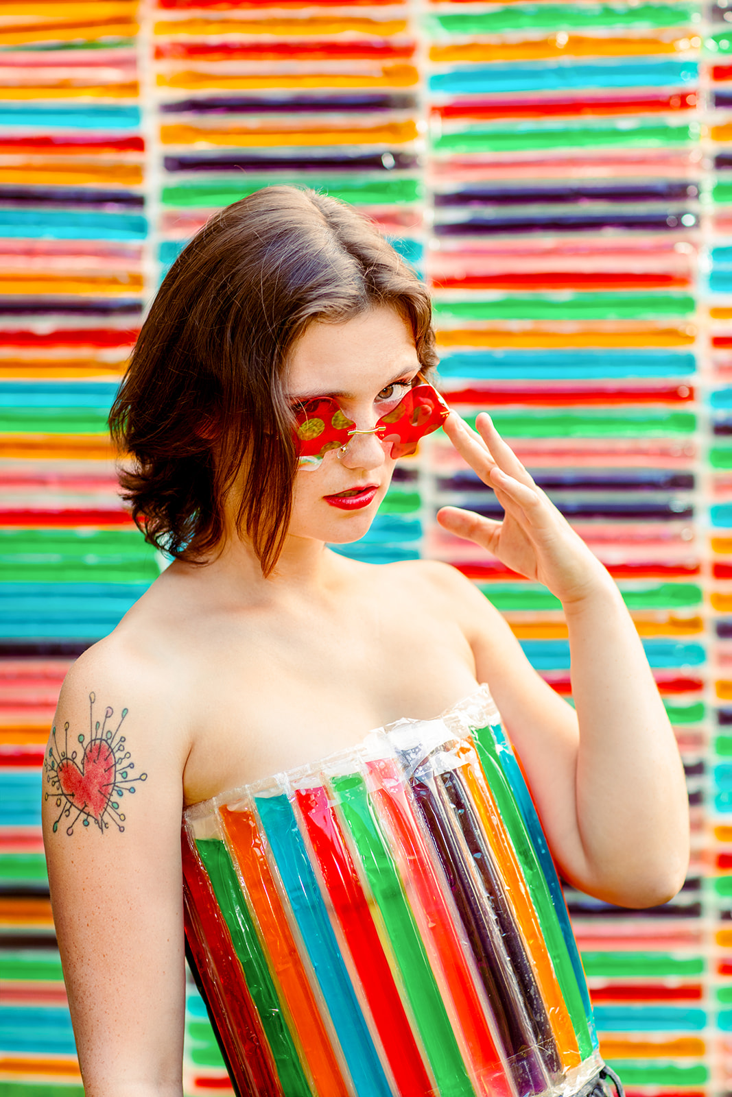 Creating a Colorful Photoshoot Backdrop Out of Popsicles - Jada And David Parrish