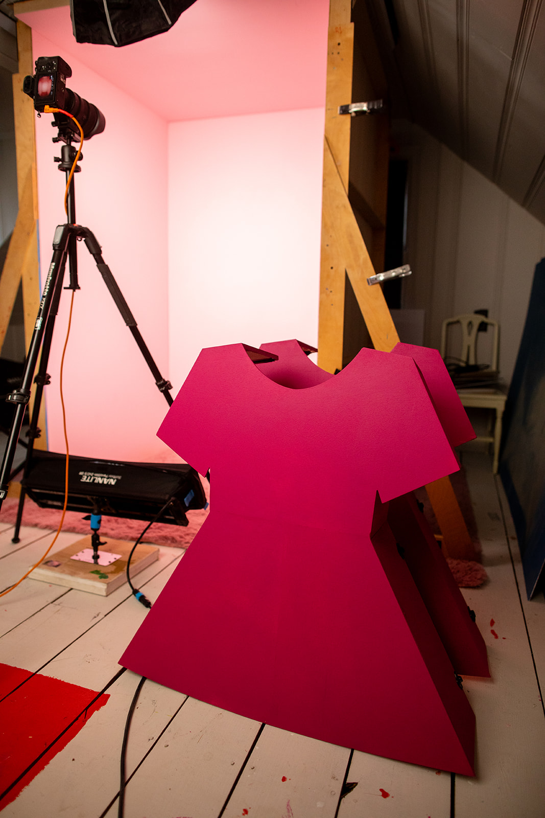 Building a Cartoon Dress Out of Plywood | Attic Series Set 7 - Jada And David Parrish