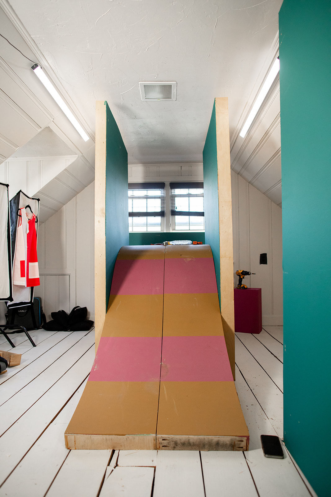 Attic Series Set 3 | Building a Slide Photo Set in Our Attic - Jada And David Parrish